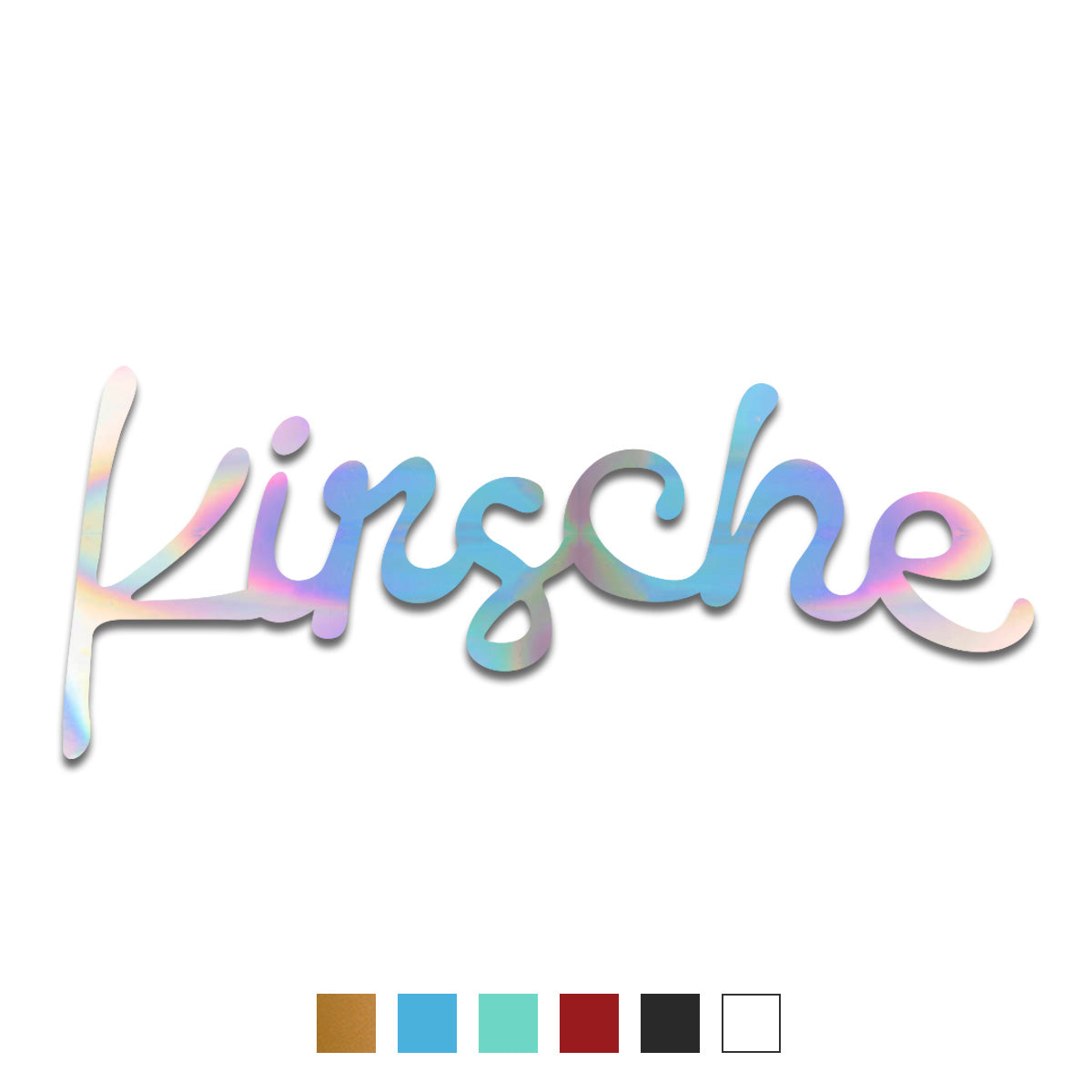 Kirsche Plott Sticker von Ikaruz, mit verspielter Schrift in bunten Farben. Ideal für kreative Deko und als persönliches Geschenk.